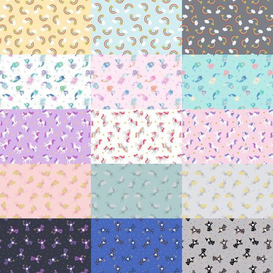 Lewis & Irene Small Things Mystical and Magical Fabric Collection Silver Metallic Fairies on Duck Egg Blue Premium 100% Cotton