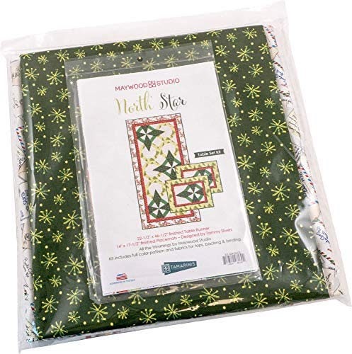 Maywood Studio North Star Table Runner & Placemat Kit All the Trimmings Fabric Collection (Table Runner 22.5”x46.5” Placemats (2) 14.5”x17.5”)