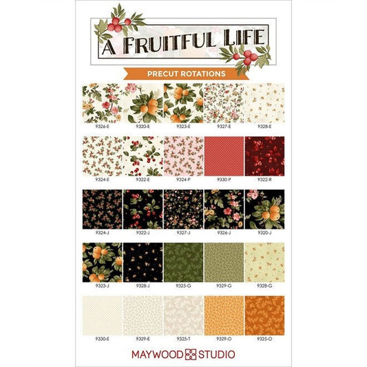 END OF BOLT 13" Maywood Studio A Fruitful Life Fabric Collection Berries on Pink