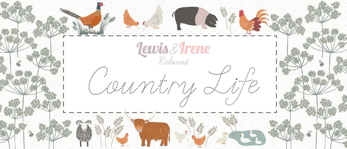 Lewis & Irene Country Life Reloved Fabric Collection Table Runner/Placemat Kit #1