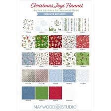 Maywood Studio Christmas Joy Fabric Collection Santa's Stocking Fillers Quilt Kit Premium 100% Cotton Flannel 74”x74”