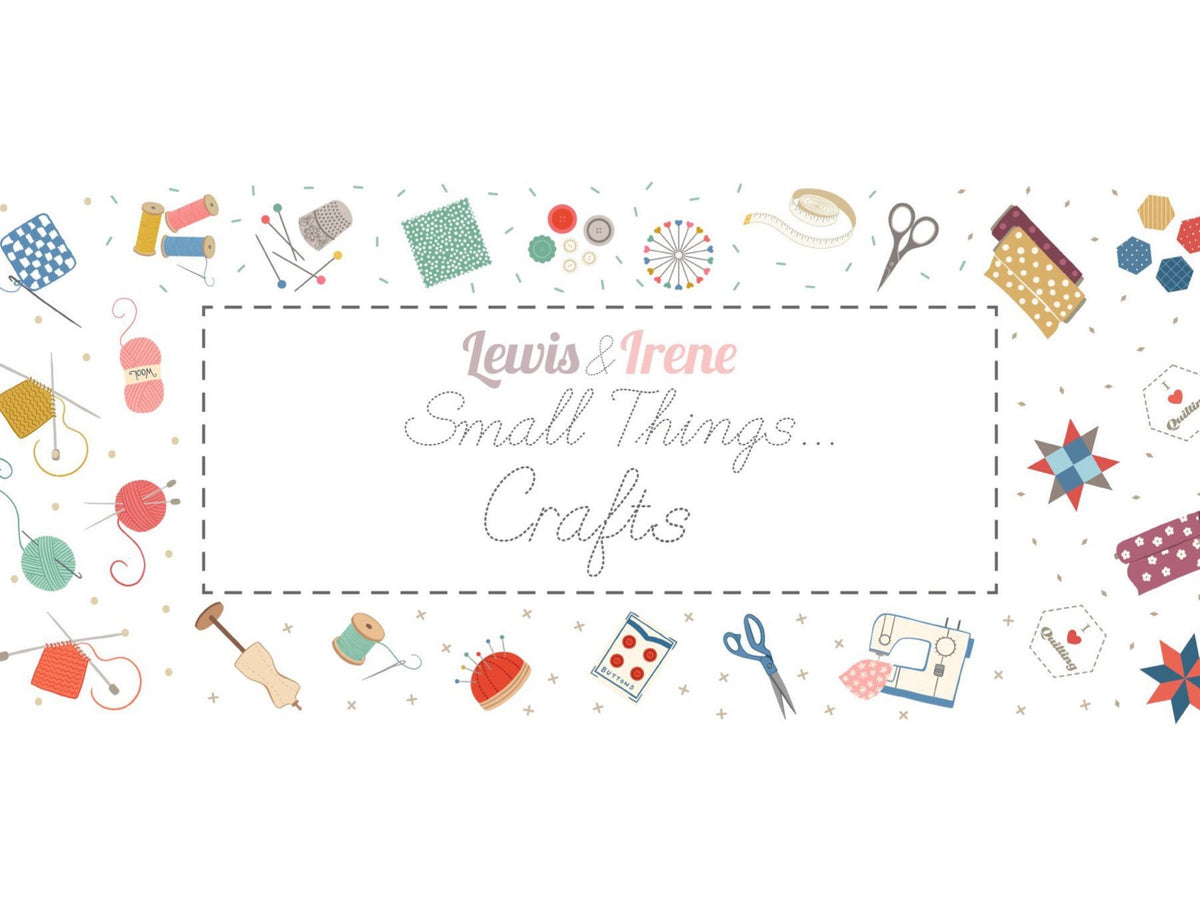 Lewis & Irene Small Things Crafts Fabric Collection Painting on Gray/Black SM35.3