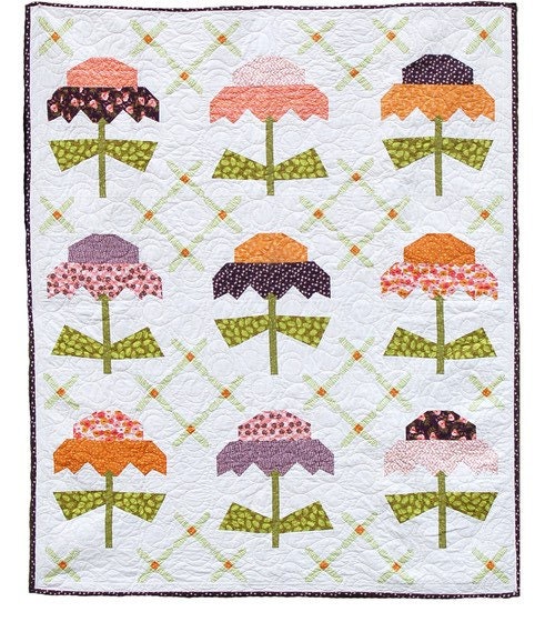 DIGITAL DOWNLOAD Cotton Street Commons Pilley Posies Quilt Pattern Finished Size 67"x80"