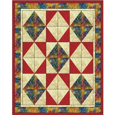Fabric Cafe Diamond Dust Quilt Pattern Finished Size 46”x58”