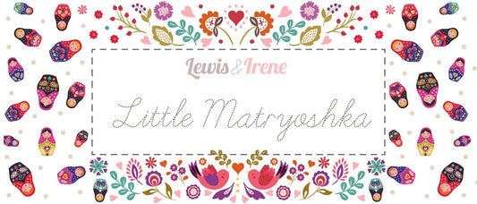 Lewis & Irene Little Matryoshka Fabric Collection 20 Piece Fat Quarter Bundle