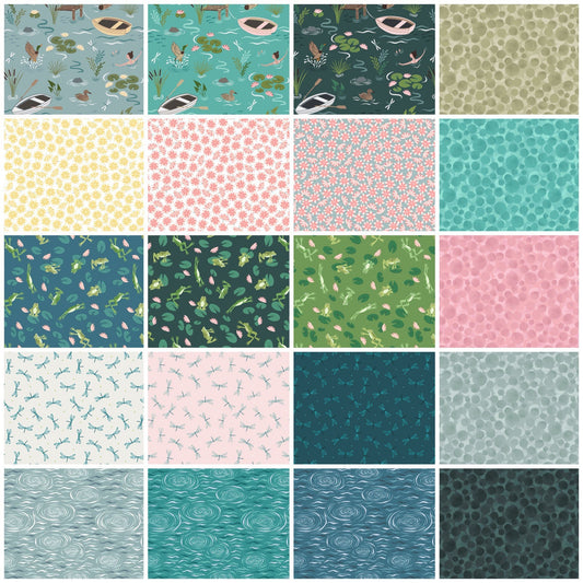 Lewis & Irene On The Lake Fabric Collection Lake Ripples on Light Blue Authentic Premium 100% Cotton Fabrics