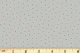 Lewis & Irene Hannah’s Flowers Fabric Collection Dotty Dots on Grey A615.2