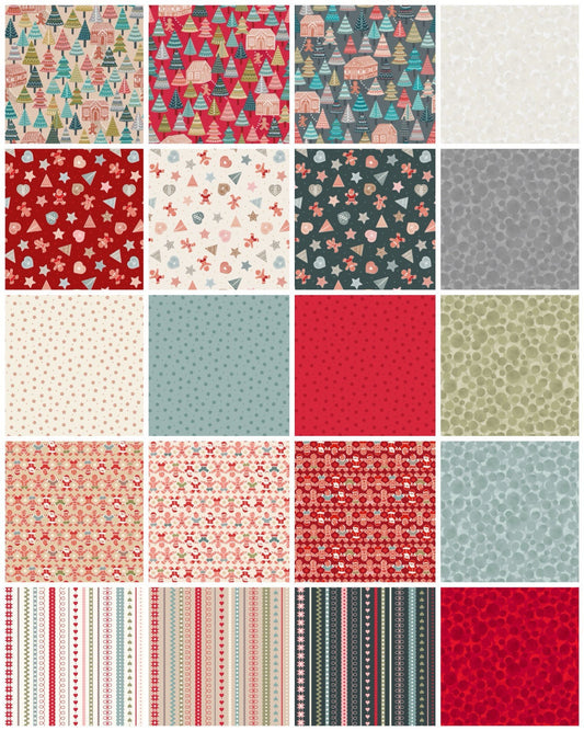 LAST BOLT! Lewis & Irene Gingerbread Season Fabric Collection Stars on Cream Authentic Premium 100% Cotton Quilt Shop Quality Fabrics