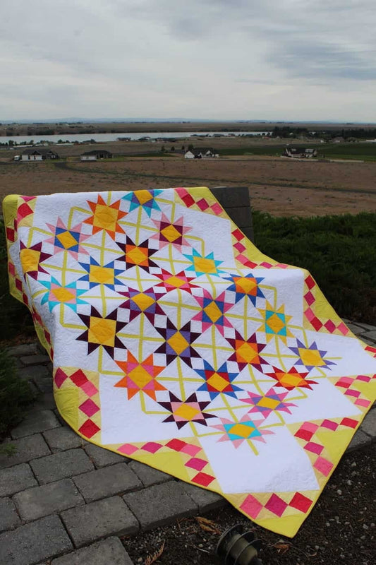 Charisma Horton Zinnia Quilt Pattern Finished Size: 72"x96"