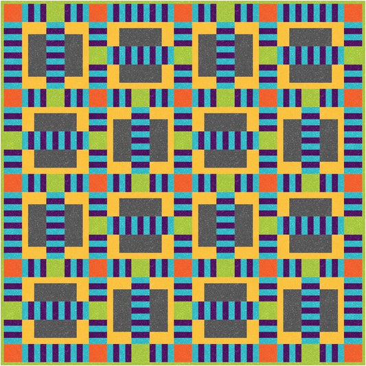 Gourmet Quilter Boxed In Quilt Pattern Finished Size: 59"x59"