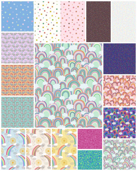 Lewis & Irene Rainbows Collection Quilt Kit #1 Featuring Lewis and Irene Rainbows Fabric Collection Finished Size: 54”x61.5”