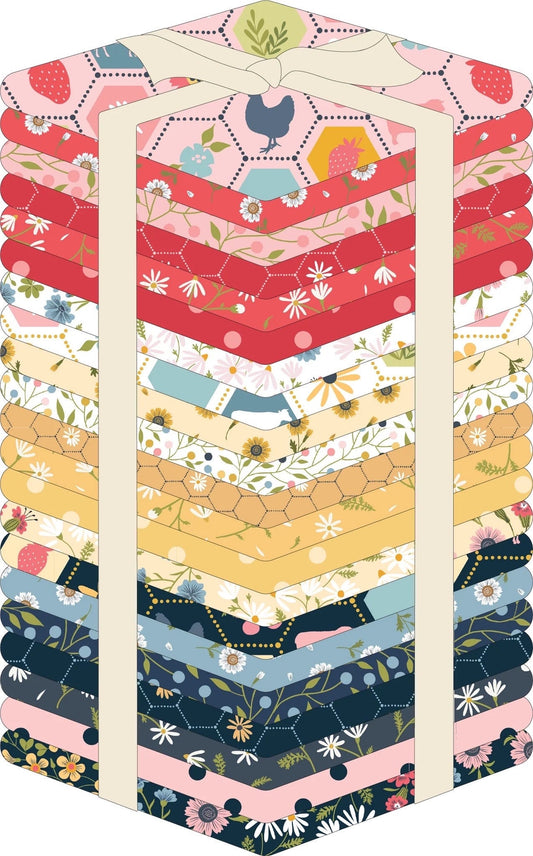 Poppie Cotton Afternoon Tea Quilt Kit Featuring Poppie Cotton Sunshine & Chamomile Fabrics Finished Size: 74.5"x 100.5"