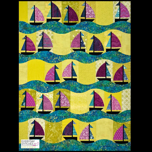 Everyday Stitches Newport Sails Quilt Pattern - 3 Size Variations Per Pattern