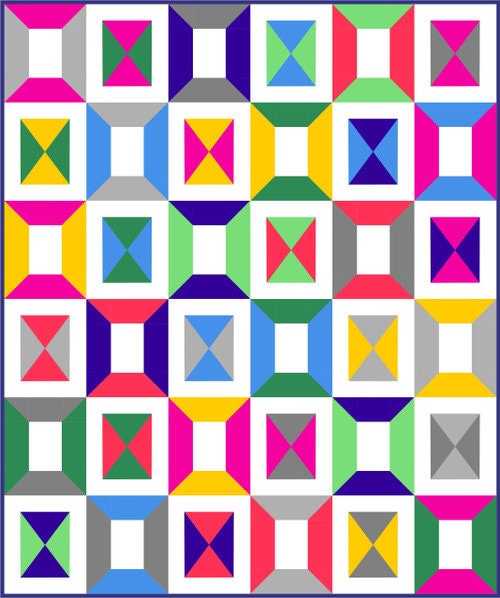 DIGITAL DOWNLOAD Cotton Street Commons Manchester Square Quilt Pattern Finished Size 60"x72"
