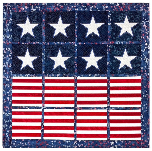 Fabric Confetti Stars & Stripes In-the-Hoop Wall Hanging Machine Embroidery CD - 2 Size Variations Per Pattern - BONUS SVG Files