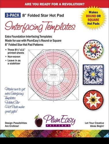 PlumEasy Patterns Folded Star Hot Pad-Round Pattern PEP-101