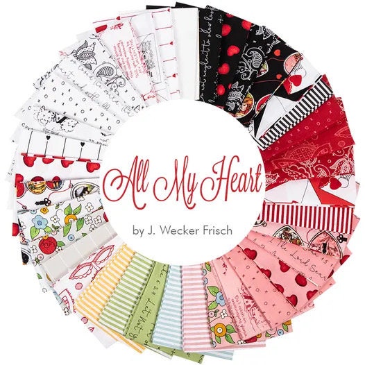 LAST BOLT!! Riley Blake J. Wecker Frisch All My Heart Fabric Collection All Your Heart on Pink