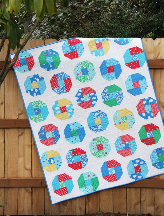 Cluck Cluck Sew Layer Cake Bounce Quilt Pattern - 5 Size Variations Per Pattern