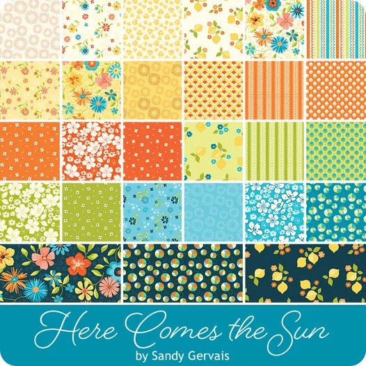 Riley Blake Ready Set Summer Table Runner Kit Featuring Sandy Gervais Here Comes The Sun Fabric Collection
