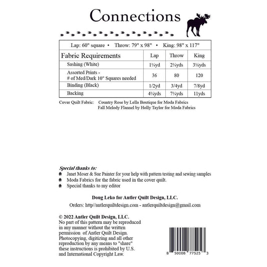 Doug Leko Antler Quilt Designs Connections Quilt Pattern - 3 Size Variations Per Pattern