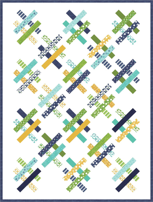 A Bright Corner Quartet Quilt Pattern - 4 Size Variations Per Pattern