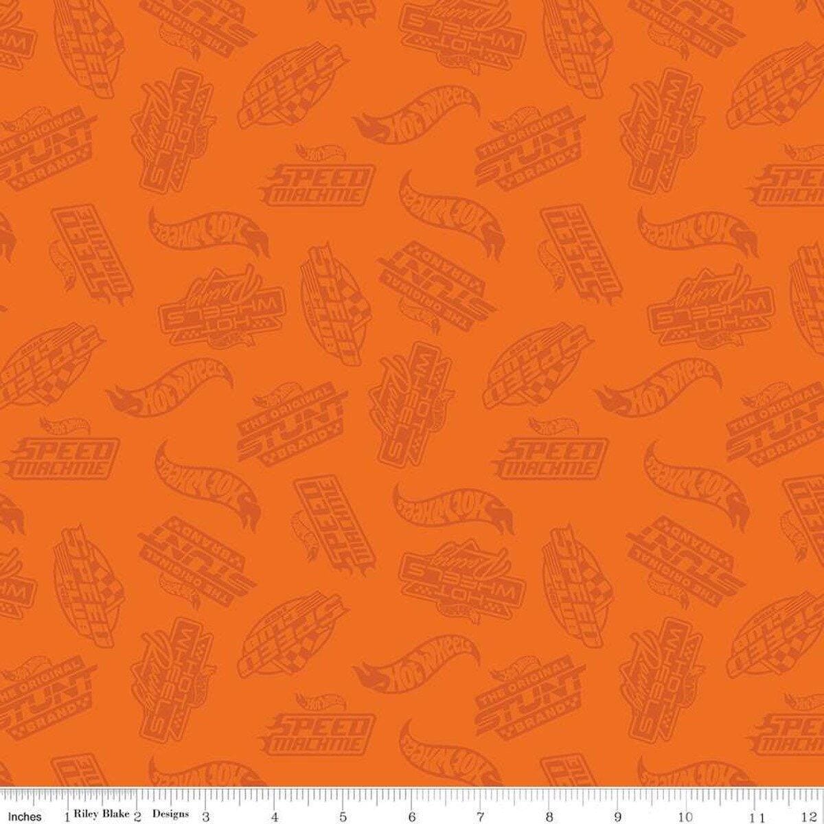Riley Blake Made to Race Hot Wheels Fabric Collection Tone-on-Tone Orange Authentic Premium 100% Cotton Quilt Shop Quality Fabrics