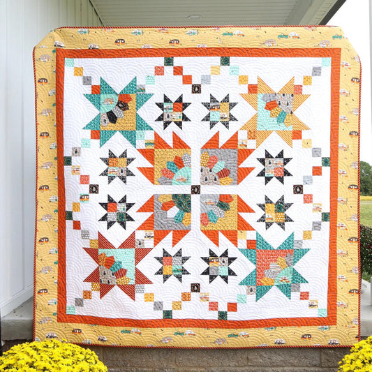 Flamingo Toes Apple Cider Quilt Pattern Finished Size: 72"x72"