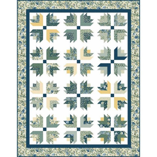 The Tipsy Needle Twisted Tulip Quilt Pattern Finished Size: 72"x88"