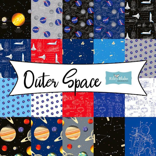Riley Blake Outer Space by NASA Fabric Collection Constellations on Navy Authentic Premium 100% Cotton Quilt Shop Quality Fabrics