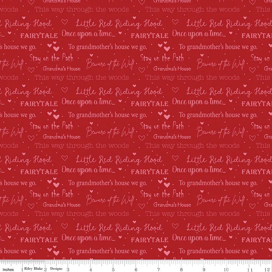 Riley Blake Jennifer Long To Grandmother's House Fabric Collection Little Red Storybook on Berry Premium 100% Cotton Fabrics