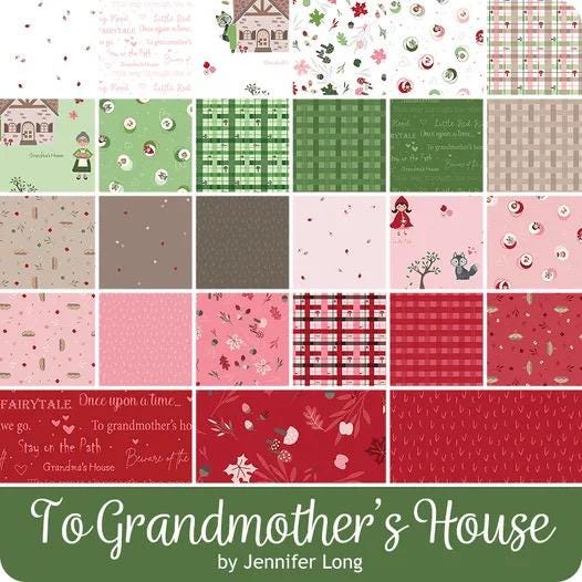 Riley Blake Jennifer Long To Grandmother's House Fabric Collection Basket Weave on Grass Premium 100% Cotton Quilt Shop Quality Fabrics