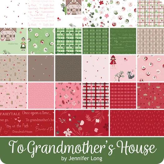 Riley Blake Jennifer Long To Grandmother's House Fabric Collection Grandma's Apple Pie on Pink Premium 100% Cotton Fabrics