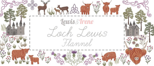 Lewis & Irene Loch Lewis Flannel Fabric Collection Green Check F539A