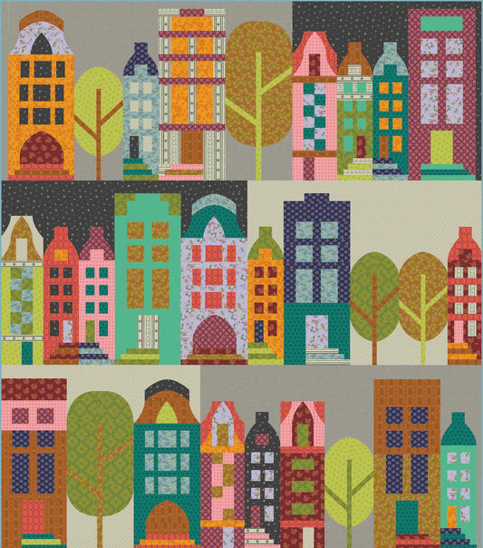 Sew Kind of Wonderful Park Place Quilt Pattern #490 Finished Size: 55"x63" (SKW Rulers Sold Separately)