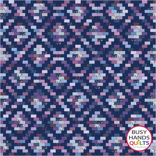 Busy Hands Quilts Brick Cottage Lane 2 Quilt Pattern BUS0121 - 5 Size Variations Per Pattern