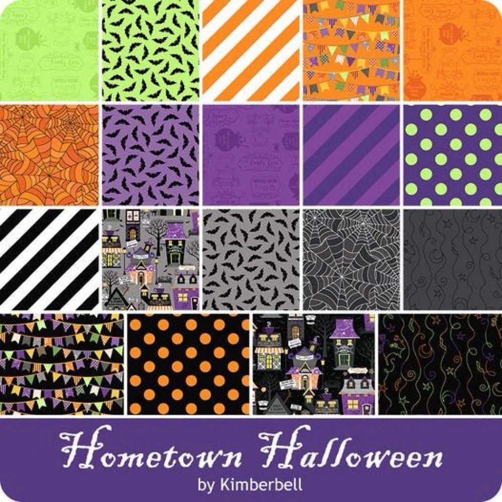Maywood Studio Kimberbell Hometown Halloween Fabric Collection Purple Stripes Premium 100% Cotton Quilt Shop Quality Fabrics