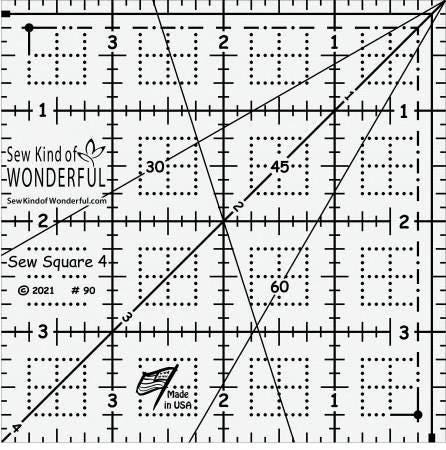 Sew Kind of Wonderful Posh Summer Wall Quilt Pattern #493 Finished Size: 28"x38.5" (SKW Rulers Sold Separately)