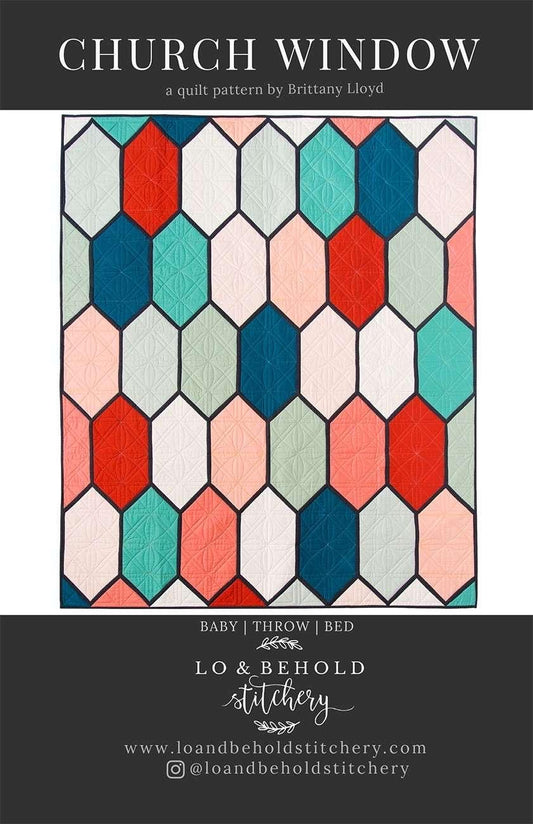 LIMITED EDITION!! Lo and Behold Church Window Baby Quilt Kit Featuring Lewis & Irene Bumbleberries Fabric Collection Finished Size: 38"x39"