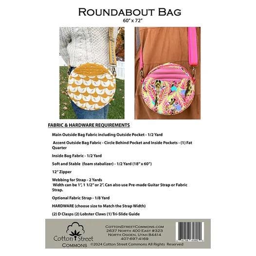 Cotton Street Commons Roundabout Bag Pattern Finished Size: 9"x3"