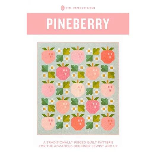 LIMITED EDITION Pen & Paper Patterns Pineberry Quilt Kit Featuring Lewis and Irene Bumbleberries Blenders Fabric Collection 60.35"x68.75"