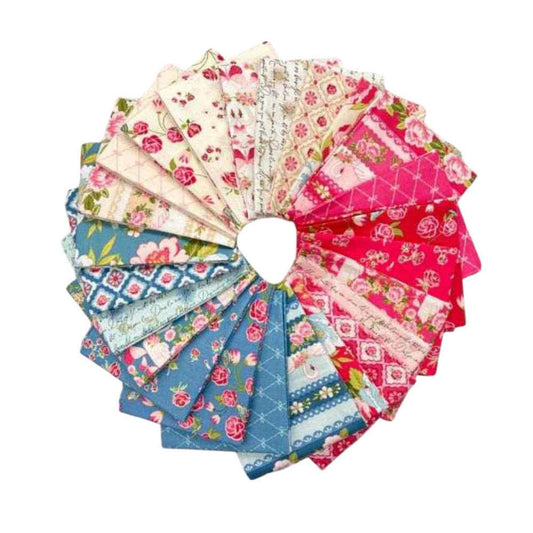Poppie Cotton Stolen Moments Fabric Collection 24pc Fat Quarter Bundle Authentic Premium 100% Cotton Quilt Shop Quality Fabrics
