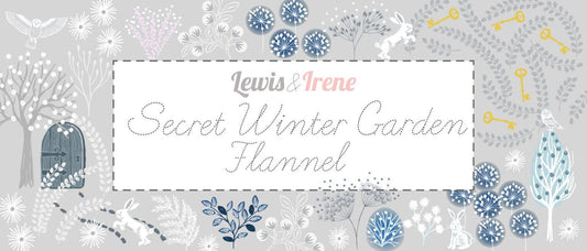 Lewis & Irene Secret Winter Garden Flannel Fabric Collection Snowberries - Iced Lavender Authentic Premium 100% Cotton Flannel Fabric F658.3
