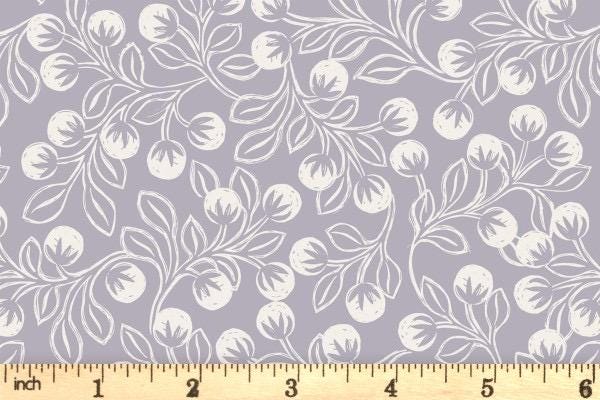 Lewis & Irene Secret Winter Garden Flannel Fabric Collection Snowberries - Iced Lavender Authentic Premium 100% Cotton Flannel Fabric F658.3