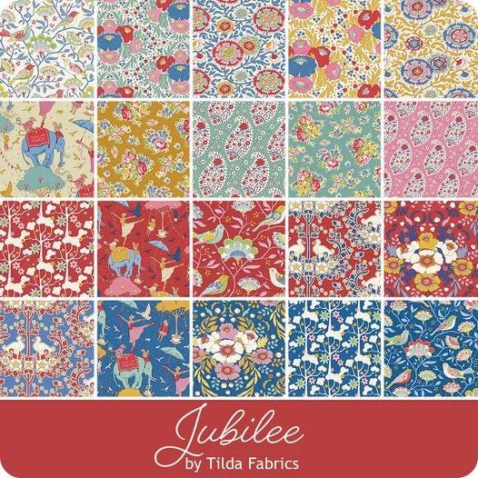 LAST BOLT! Tilda Jubilee Fabric Collection Anemone Blue Authentic Premium 100% Cotton Fabrics