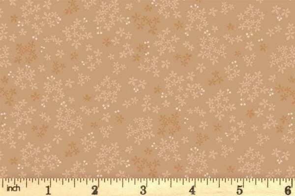 Lewis & Irene Sky Garden Fabric Collection Wintersweet on Lt Burnt Sienna CC60.3 Authentic Premium 100% Cotton Quilt Shop Quality Fabrics