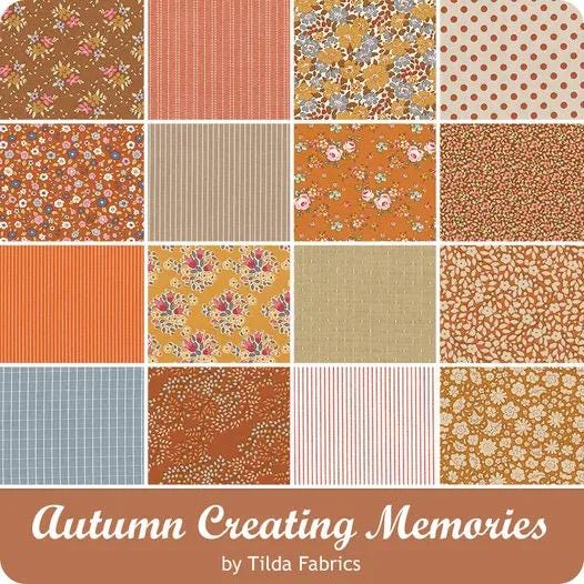 Tilda Creating Memories Autumn Thanksgiving Halloween Fabric Collection Frida Brown Authentic Premium 100% Cotton Fabrics