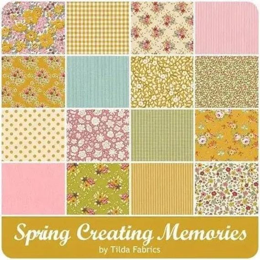 Tilda Creating Memories Spring and Easter Pastels Fabric Collection Polkadot Yellow Authentic Premium 100% Cotton Fabrics