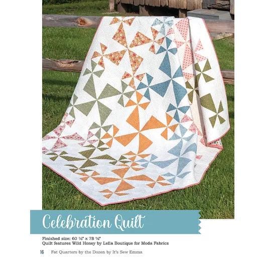 It’s Sew Emma Fat Quarters By The Dozen Quilt Pattern Book - 12 Quilts with 12 Fat Quarters (Spiral Bound) ISE-963
