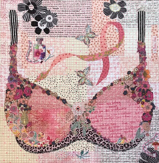 Fiberworks Laura Heine Pretty in Pink Wall Quilt Pattern Finished Size: 25"x25"