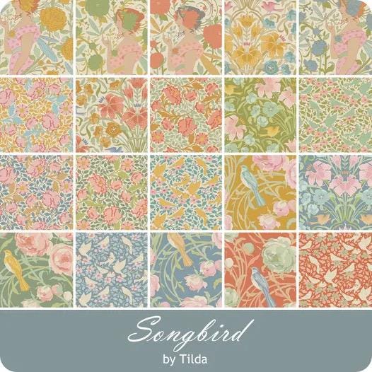 Tilda Songbird Fabric Collection 40pc 2.5" Fabric Strip Jellyroll (SHIPPING BEGINS 2-1-2026)